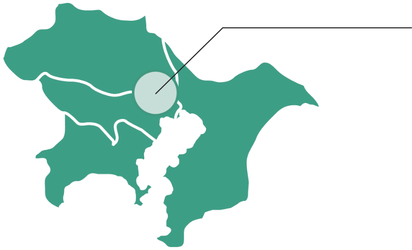 利用可能区域を表した地図